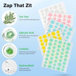 Star-shaped pimple patches