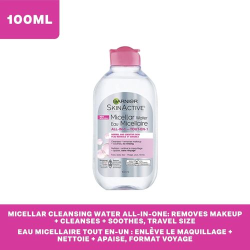 Garnier Micellar Cleansing Water – All-in-1 Makeup Remover & Facial Cleanser for All Skin Types, 3.4 Fl Oz (100mL) 8 Best micellar water for sensitive skin