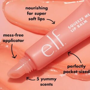 e.l.f. Squeeze Me Lip Balm – Strawberry Tint, Hyaluronic Acid Infused, Vegan & Cruelty-Free