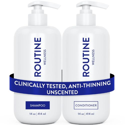 Routine Wellness Restorative Anti-Thinning Shampoo And Conditioner Set – Biotin-Infused, Color-Safe, Vegan Formula for Thinning Hair 3 Anti-Thinning Shampoo